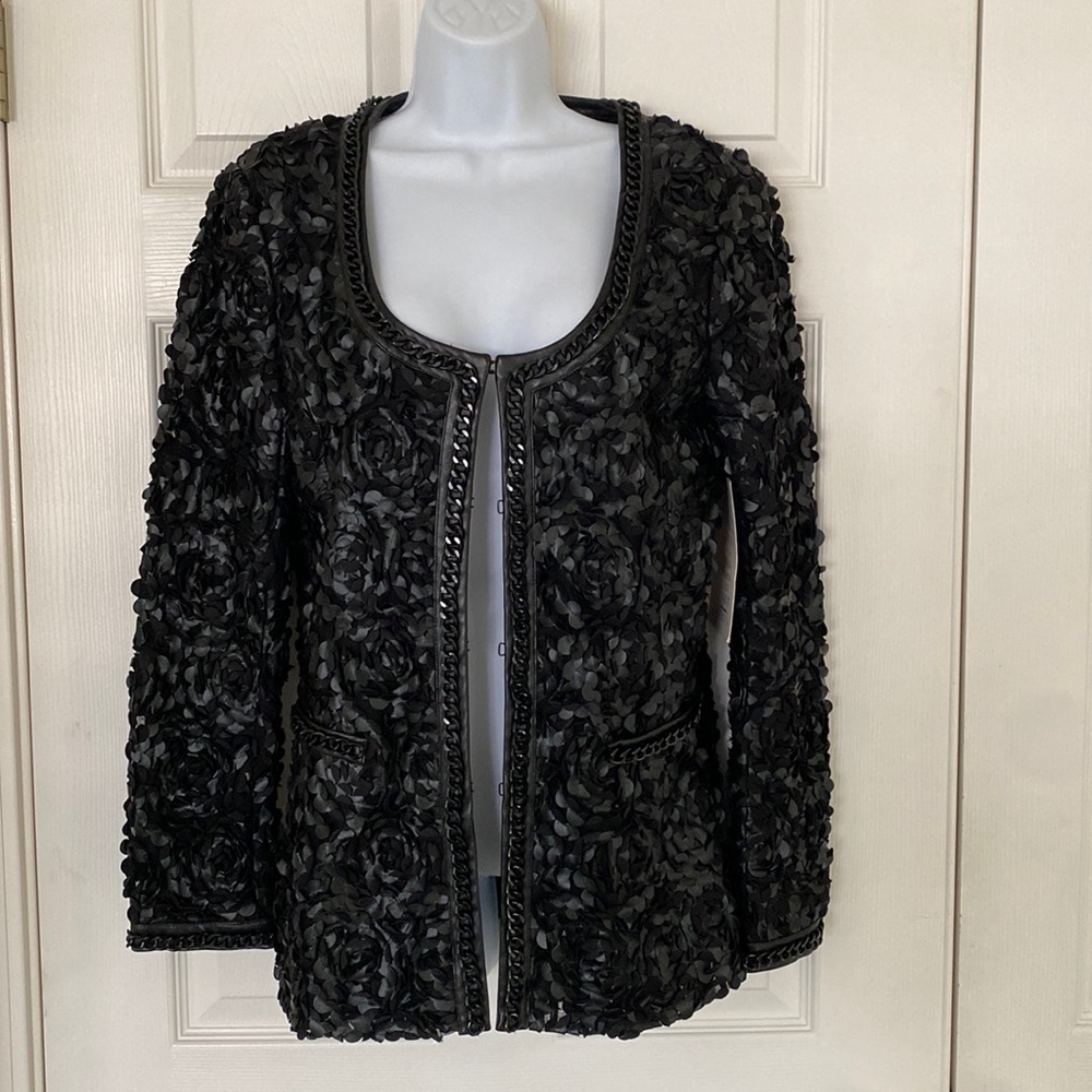 BOSTON PROPER The Luxe Gabrielle Jacket Blazer BLACK 6 New